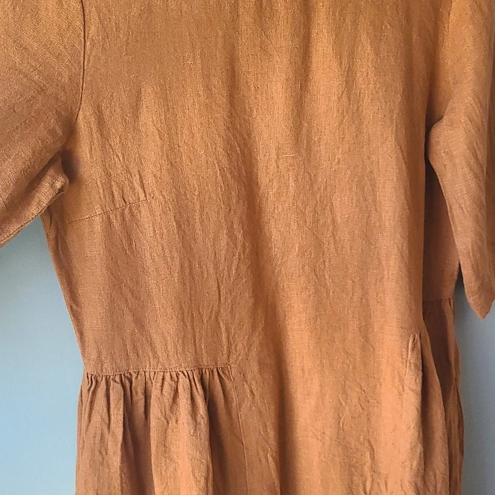 Magic Linen Medium Dress in Cinnamon - Picture 4 of 8